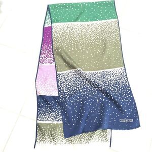 100% Silk Multi Color 15" x 62" Kreier Scarf-Swiss